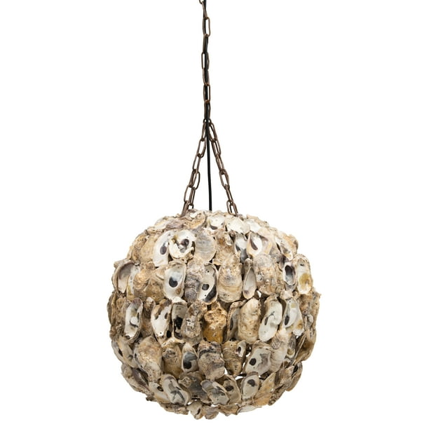 Creative Co Op Round Oyster S Pendant Light With 6 Chain 8 Cord Hardwire Only Com Creative Co Op Round Oyster S, Creative Co Op Oyster Chandeliers