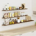 thumbnail image 5 of Fairy 10pcs Floating Shelves, Width 4.7 inches Wall Shelves, Home Wood Shelf Wall Mounted, Dark Carbonized Black, 5 of 7