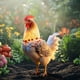 thumbnail image 4 of Decoración navideña de gallinas en forma de enchufe | Estaca de animales de granja para jardín al aire libre | Decoración acrílica de animales para jardín para exhibir en Navidad, 4 of 5