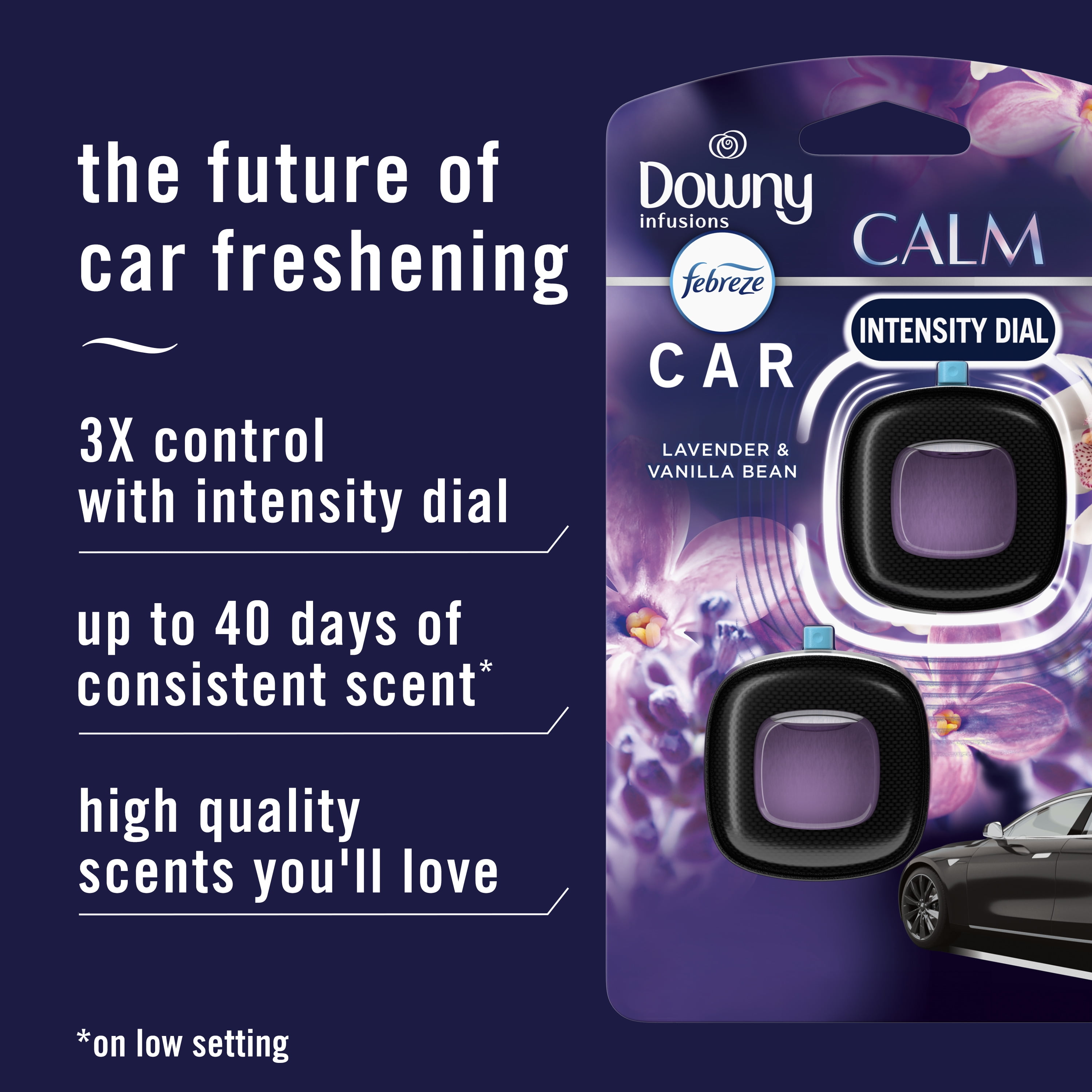 Febreze Odor Eliminating Car Air Freshener, Lavender & Vanilla Bean, 0.7 fl oz, 2 Count