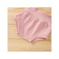 thumbnail image 6 of Gureui 3Pcs Toddler Infant Baby Girls Summer Outfit, Casual Solid Color Flying Sleeve Tops + Shorts + Hairband Clothes Set, 6 of 9