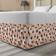 thumbnail image 1 of Abstract Bed Skirt, Round Intricate Blots on a Plain Background, Elastic Bedskirt Dust Ruffle Wrap Around for Bedding Decor, 4 Sizes, Pale Rust Charcoal Grey, by Ambesonne, 1 of 2