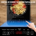 thumbnail image 2 of Parrilla de Inducción Eléctrica, Estufa de inducción portátil, quemador de encimera eléctrico de 1200W, 2 of 9