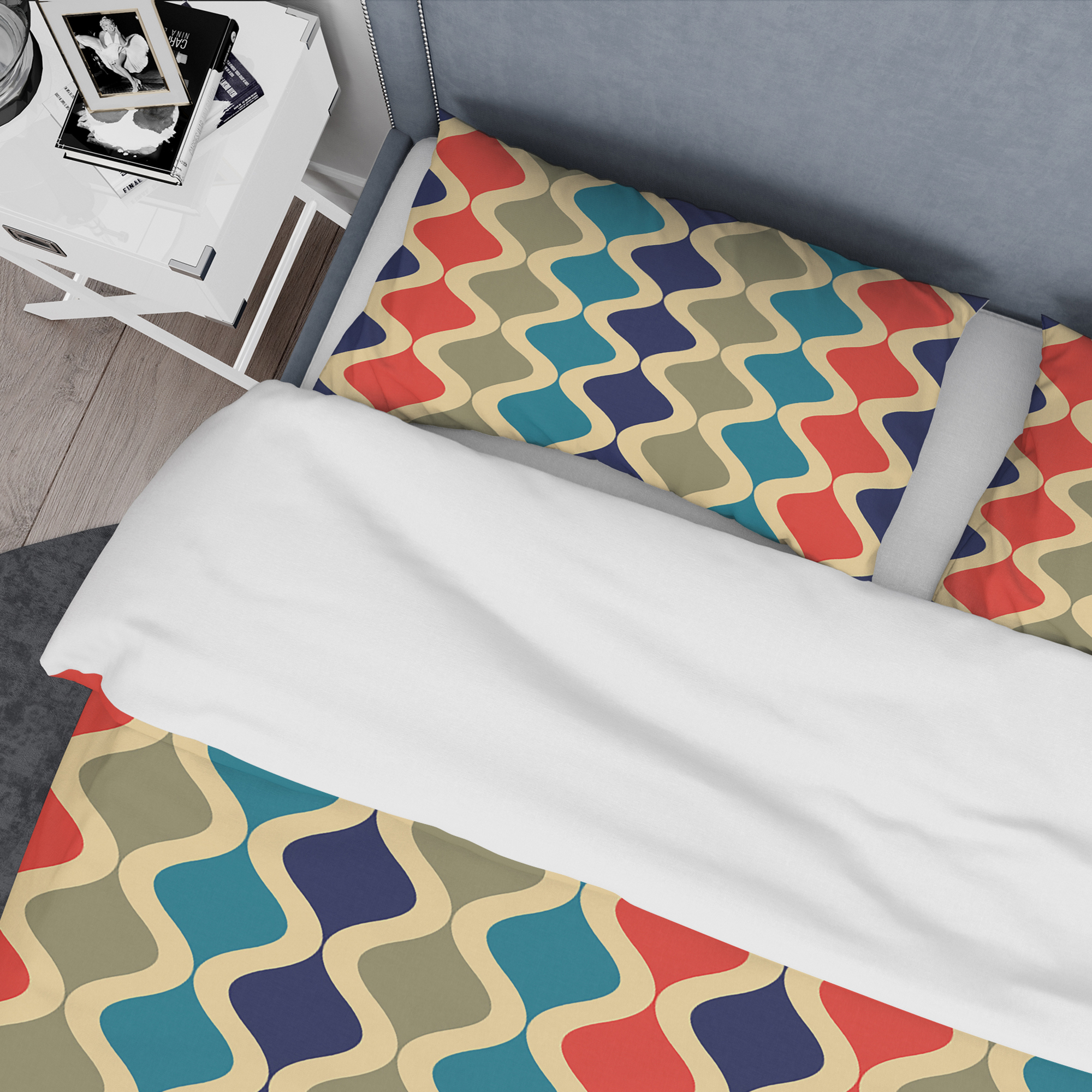 Designart 'Retro Ornamental Design VI' Mid-Century Modern Duvet Cover Set