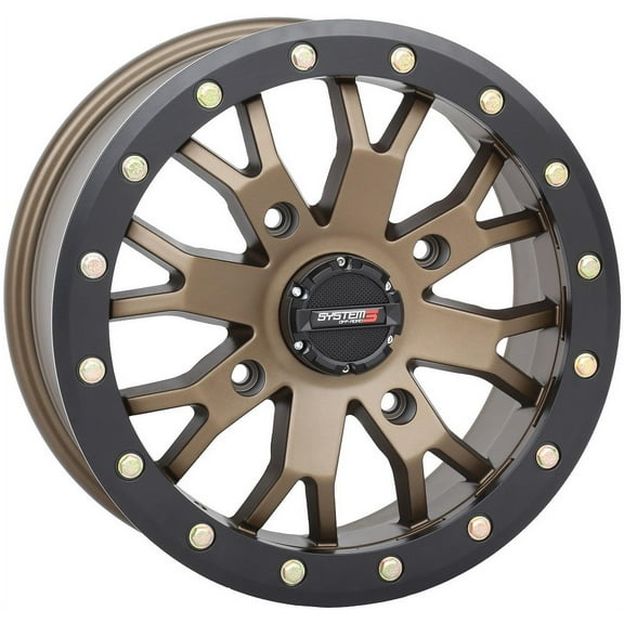 System 3 SB-4 Beadlock 14x7 ATV/UTV Wheel - Bronze (4/156) 4 3 [14S3-3257]