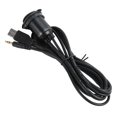 thumbnail image 3 of Cable de montaje empotrado para automóvil con puerto USB 3.0 AUX DC de 3,5 mm Cable de montaje empotrado para tablero de instrumentos de automóvil con indicador LED para automóvil, barco, motocicleta, 3 of 5