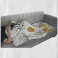 thumbnail image 6 of Floral Soft Flannel Fleece Throw Blanket, Umbelifers Flower Garden Summer Spring Season Themed Petals Illustration, Cozy Plush for Indoor and Outdoor Use, 50" x 60", Marigold Yellow, by Ambesonne, 6 of 6