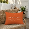 thumbnail image 5 of Creative Products This Is Our Happy Place Orange 14x20 Indoor / Outdoor Pillow, 5 of 8