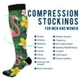 thumbnail image 2 of FORMRS Womens Knee High Socks Casual Long Thick Travel Daily Wear, 1 Pair, Pink Flamingo Pattern, 2 of 6
