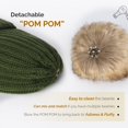 thumbnail image 3 of FURTALK Womens Winter Knitted Beanie Hat with Faux Fur Pom Warm Knit Skull Cap Beanie for Women, 3 of 6
