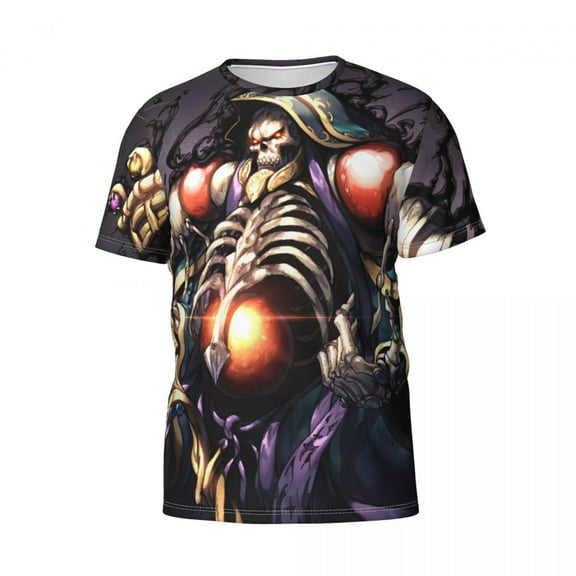 Overlord Ainz Ooal Gown Anime 3d Graphic Mens Womens Short Sleeve Crew T-Shirt