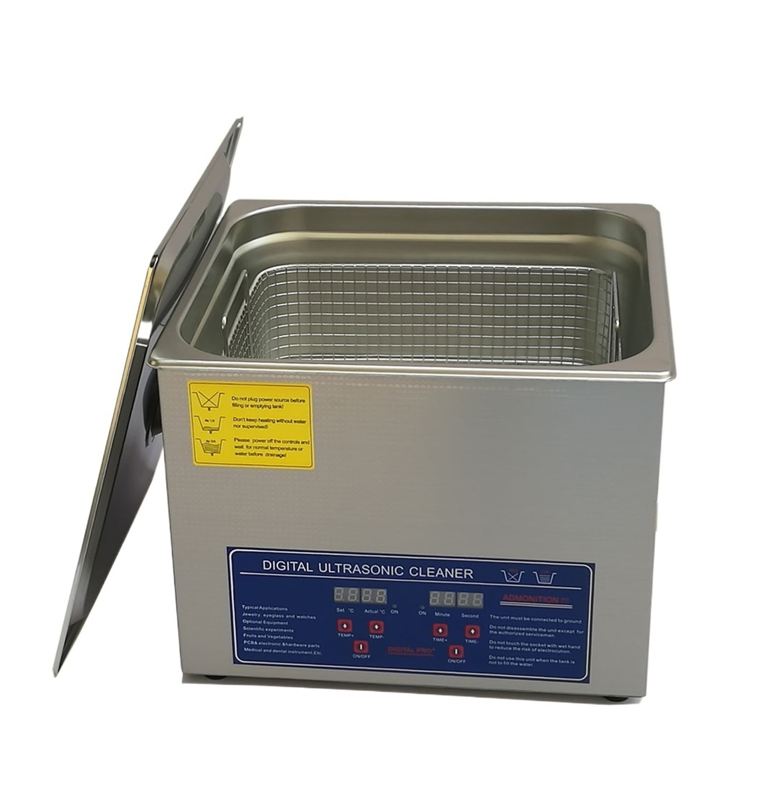 360w PS-60A 40KHz Digital Ultrasonic Cleaner 15L Stainless Steel With Free Basket ,Strong Cleaning