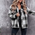 thumbnail image 3 of Camisa a cuadros para mujer, camisa a cuadros para mujer, abrigo, camisa con botones, abrigo a cuadros, eficiencia óptima, 3 of 5