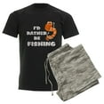 thumbnail image 6 of CafePress - I'd Rather Be Fishing Men's Dark Pajamas - Men's Dark Loose Fit Cotton Pajama Set, 6 of 7