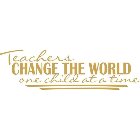 Custom Decals - Prices Reduced Teachers Change The World Living Room Home Decor Sticker Custom Vinyl Wall Mural Art 10 X 30"