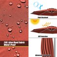 thumbnail image 3 of Gymax Parasol Déporté Suspendu pour Patio 11 Pi, Inclinaison 360° avec Base, Rouge Brique, 3 of 8