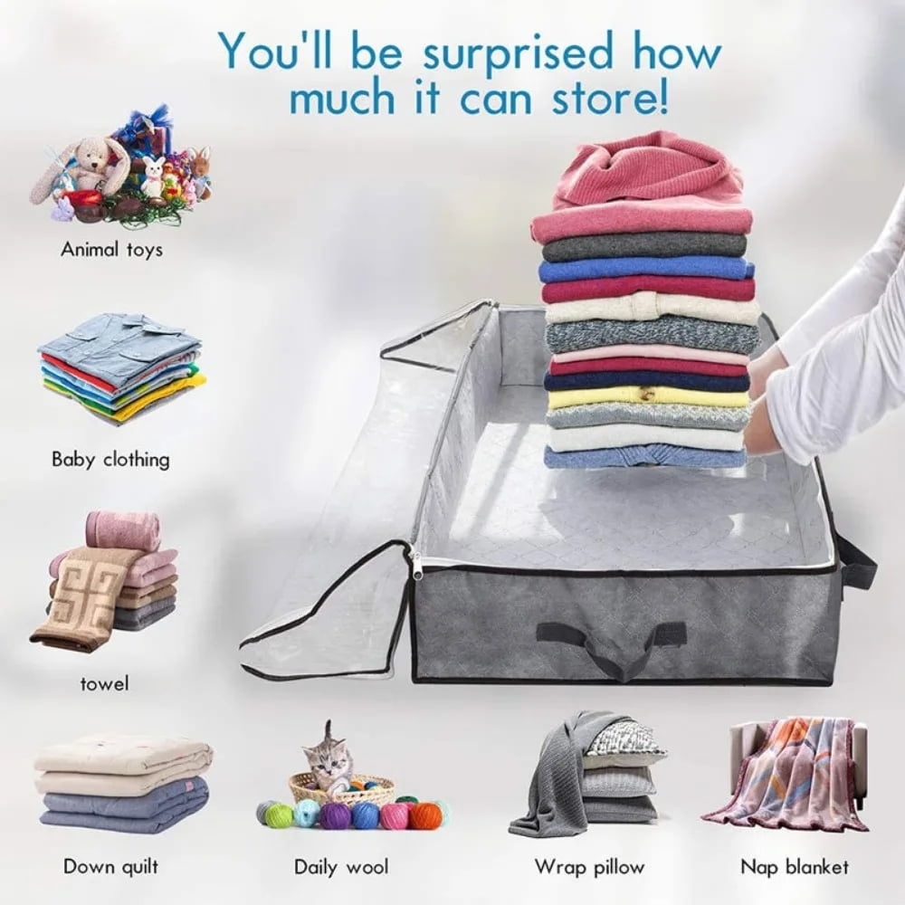3 Large Smartcube Underbed Storage Bag Wardrobe Organizer Storage Box Bed Box Storage Blanket Toys Quilt Storage Bags