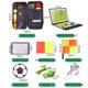 thumbnail image 4 of Bolsa para árbitro de fútbol, juego de silbato, tarjetas y monedas, kit de bandera para árbitro de fútbol profesional, equipo de entrenamiento deportivo, 4 of 5