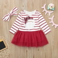 thumbnail image 2 of JLMSPLWG Little Girl Christmas Dress Christmas 18-24 Months Girl Smocked Christmas Girls Red Mini Dress Baby Girl Winter Outfits Going Home Outfit, Red 12-18 Months, 2 of 4