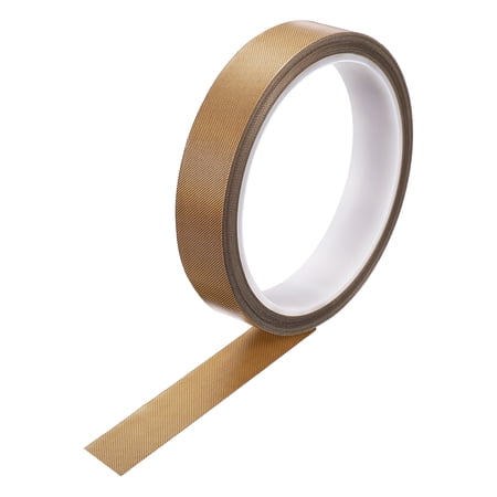 Uxcell 1 Roll High Temperature Tape 13/16 x 32.8ft Heat Shield Tape 0.25mm Thick Glass Cloth Tapes for Vacuum Sealer Machine Coated Fiberglass Adhesive Tapes
