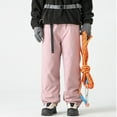 thumbnail image 2 of Rohuuque Men's Ski Pants Snowboarding Skiing Waterproof Windproof Thermal Insulated Winter Snow Trousers Outdoor Hiking Pink, 2 of 5