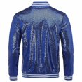thumbnail image 3 of Allthemen Mens Sequins Casual Zipper Party Bomber Jacket, 3 of 4