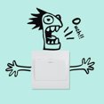thumbnail image 3 of Langgg Wall Switch Sticker Home Decoration Funny Men Wall Sticker Decal Home Decor Decal Socket Paste, 3 of 6