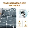 thumbnail image 6 of All Season Bedding Set 3PCS - Soft Microfiber Comforter & Pillowcases, Breathable Shrinkage & Fade Resistant, Classic Checkered Quilting, Twin/Full Size, Easy Care Machine Wash, 6 of 9