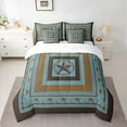 thumbnail image 2 of Castle Fairy Retro Texas Star Bedding Comforter Set 7 Pieces for Female Men,Abstract Stripes Full Bedding Set Lightweight,Western Vintage Aesthetic Fitted Sheet Flat Sheet,Ultra Soft Home Decor, 2 of 8