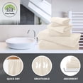thumbnail image 2 of Set de 8 Toallas de Microfibra Cosy Family en Color Crema, 2 of 7