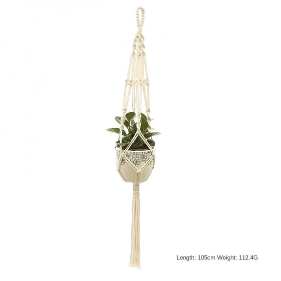 Hanging Plant Handmade Macrame Plant Hanger Flower Pot Planter Hanger Wall Decor Courtyard Garden Hanging Planter Hanging Basket