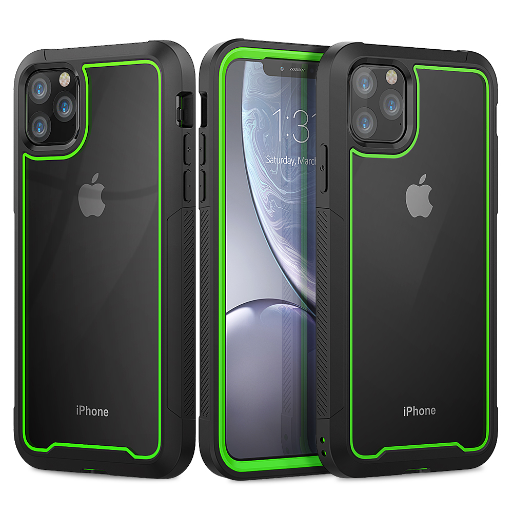 Clear Back Cover Case For Iphone 11 Pro Max 6 5 Inch Iphone 11 Pro Max Case 19 Shock Resistant Cover Hard Plastic Durable Silicone Defender Case Protective Rugged Dirt Proof Phone Shell Green Walmart Com