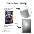 thumbnail image 6 of 1pc Neon Raccoon Metal Wall Art, Waterproof Iron Painting, Vibrant HD Printed Poster, Retro Style Room Decor, High-Quality Indoor & Outdoor Sign, 20x30cm/8x12inch, 6 of 7