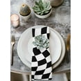 thumbnail image 3 of Black and White Checkered Cloth Napkins Washable Set of 2, Modern Irregular Geometric Reusable Dinner Table Napkins Cloth Bulk for Weddings Kitchen Restaurants Hotel Events Parties 20 x 20 Inch, 3 of 9