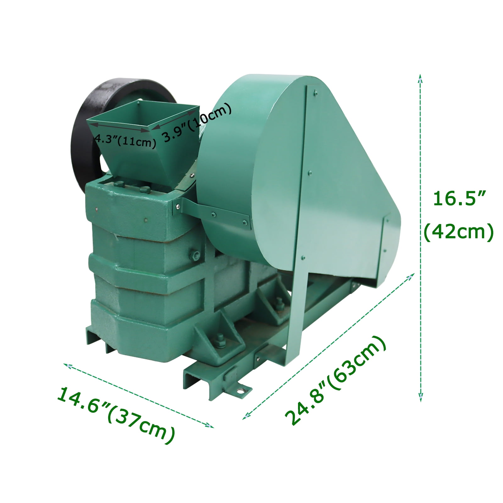 100X60 Mini Jaw Crusher Grinder Jaw Crushing Machine Rock Stone Milling Crush Machine Shatter Pulverizer Adjustable Crushing Size 220V