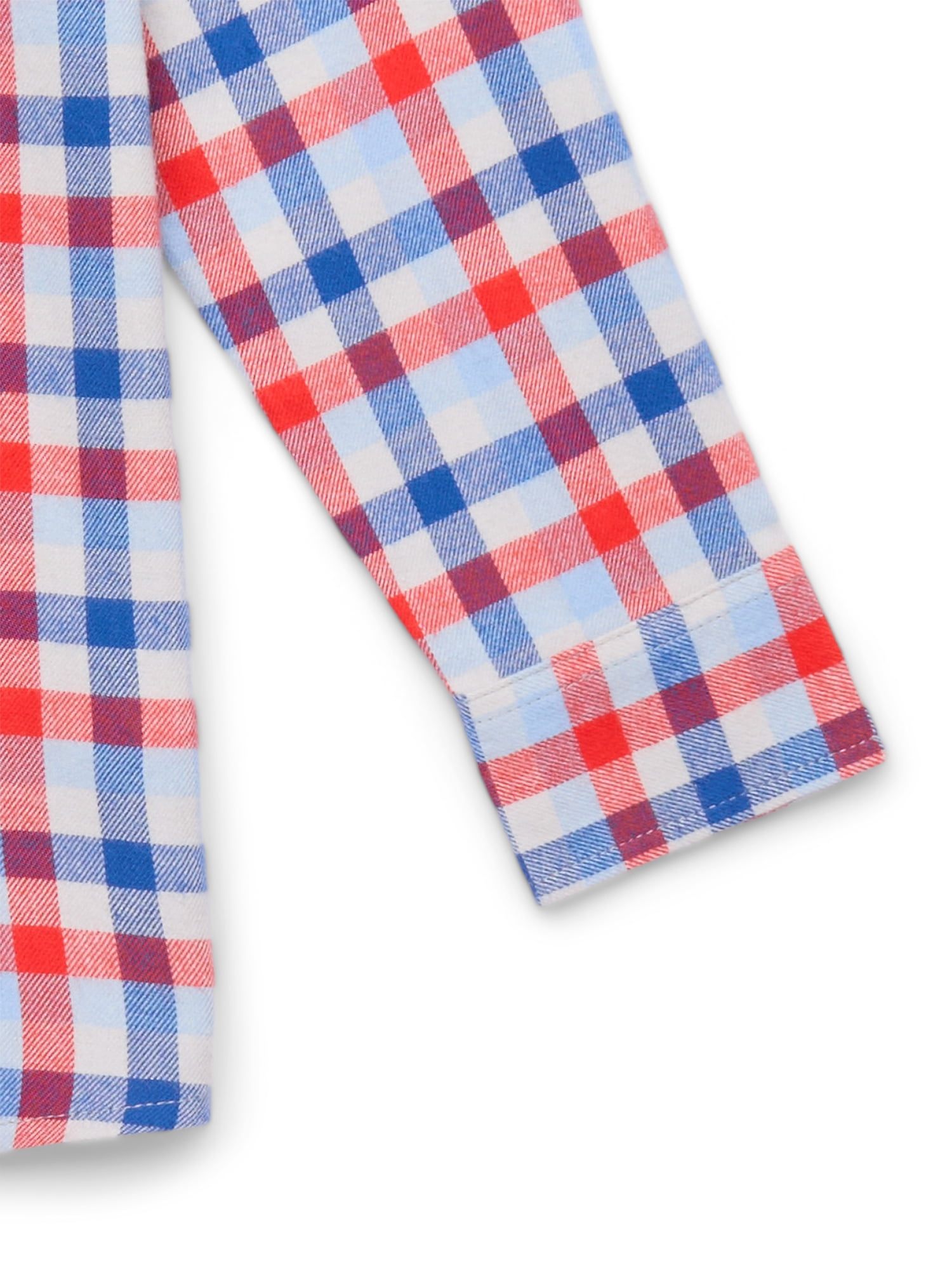 Wonder Nation Boys' Long Sleeve Flannel Shirt, Sizes 4-18 & Husky