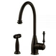 thumbnail image 6 of Houzer CHASS-682-AC 15.8125" Faucet Hole Antique Copper Charlotte Traditional Solid Brass Kitchen Faucet with Sidespray, 6 of 9