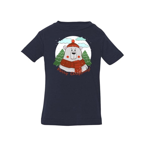 Cute Polar Bear In Snow T-Shirt Infant -Image by Shutterstock, 12 Months