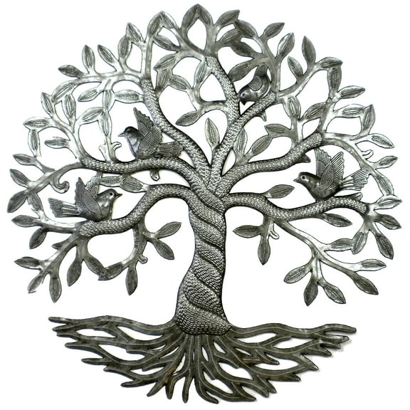 Twisted Tree of Life Metal Wall Art Croix des Bouquets