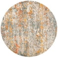 thumbnail image 3 of SAFAVIEH Madison Kebo Abstract Area Rug, Grey/Orange, 6'7" x 6'7" Round - Modern Design, Grey & Orange, Ideal for Living Room, Bedroom, Dining Space, 3 of 11