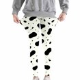 thumbnail image 5 of Lutiedan Cow Print Legging for Girls High Waisted Athletic Workout Pants Casual Full Length Running Leggings Size 3-8, 5 of 7