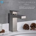 thumbnail image 3 of Oakland Brushed Nickel Bathroom Faucet Single Hole, Single Handle Bathroom Sink Faucet Brass Vanity Faucet with Pop Up Drain Assembly Supply Lines, 3 of 9