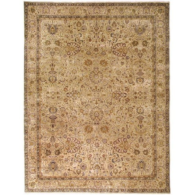 Due Process Stable Trading Benares Kashan Cream & Ivory Area Rug, 6 x 9 ft.