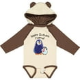 thumbnail image 3 of Inktastic Happy Birthday, Nana- Cute Penguins Boys or Girls Long Sleeve Baby Bodysuit, 3 of 5