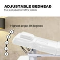 thumbnail image 6 of Liftable Backrest Massage Bed, Spa Bed 27.5'' W × 73'' L, Metal Frame PU Leather for Women Men(White), 6 of 8