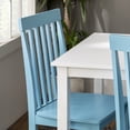 thumbnail image 4 of Walker Edison Modern 5-Piece Dining Set - White / Powder Blue, 4 of 15