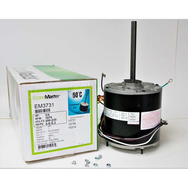 Air Conditioner Condenser Fan Motor Totally Enclosed (TENV) 3/4 HP 230