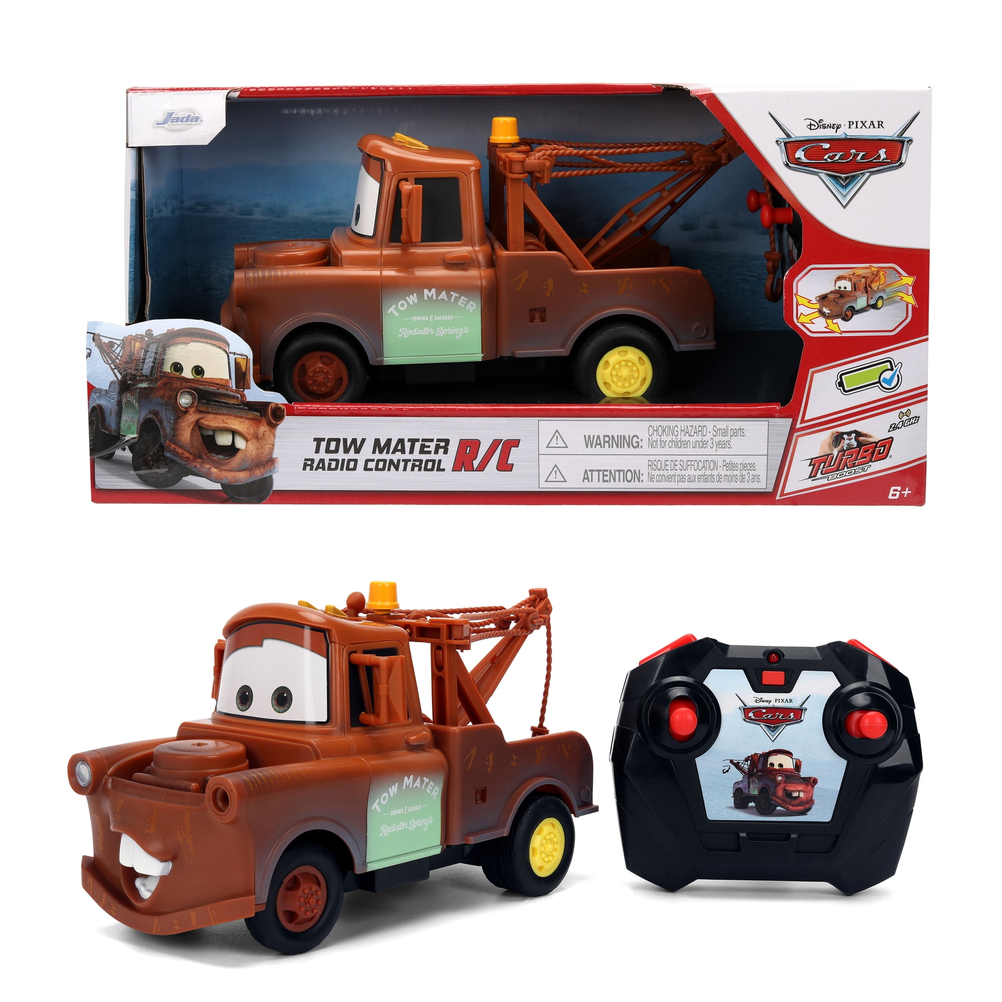 Jada Toys Disney Pixar Cars 1:24 Tow Mater RC Radio Control Cars