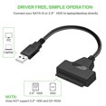 thumbnail image 2 of Bearachild Cable adaptador USB SATA 2,5 de 22 pines y 2,5 pulgadas, convertidor portátil de disco duro, Cable de conexión de ordenador electrónico Juegos de teclado y mouse para computadora USB 2.0, 2 of 6