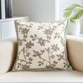 thumbnail image 2 of Unique Bargains Set of 2 Chenille Leaves Jacquard Throw Pillow Covers Green, 2 of 7